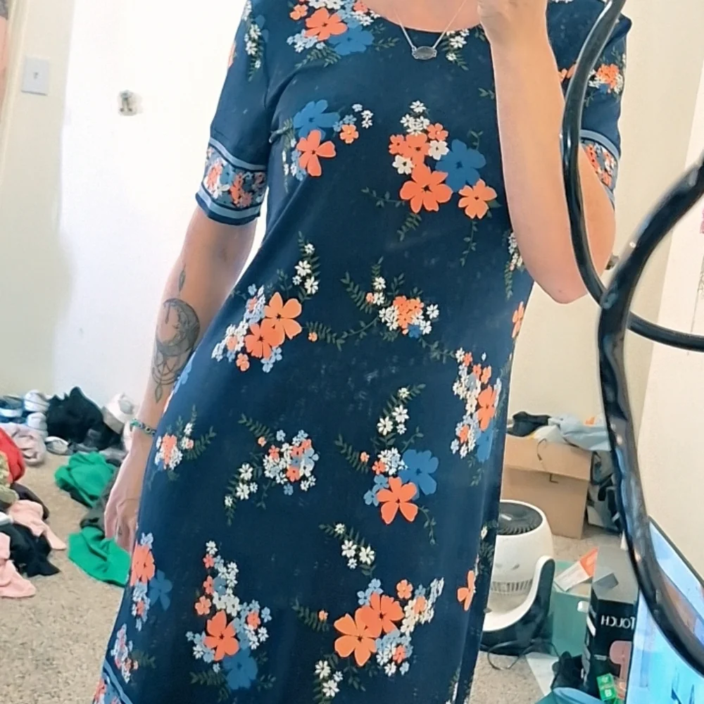 Floral Navy Dress Michael Kors - Picture 2 of 3